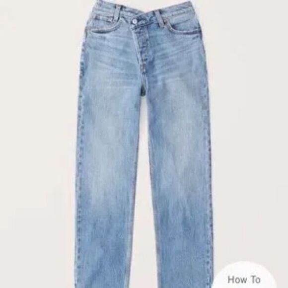 Abercrombie The Dad High Rise Long Curve Love - Picture 1 of 9